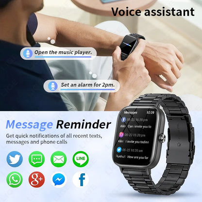LIGE Smartwatch IP68 Wasserdichte Sport Fitness Smart Uhr 1,83 Zoll Bildschirm Gesundheit Überwachung Uhren Für Männer Frauen Reloj Hombre