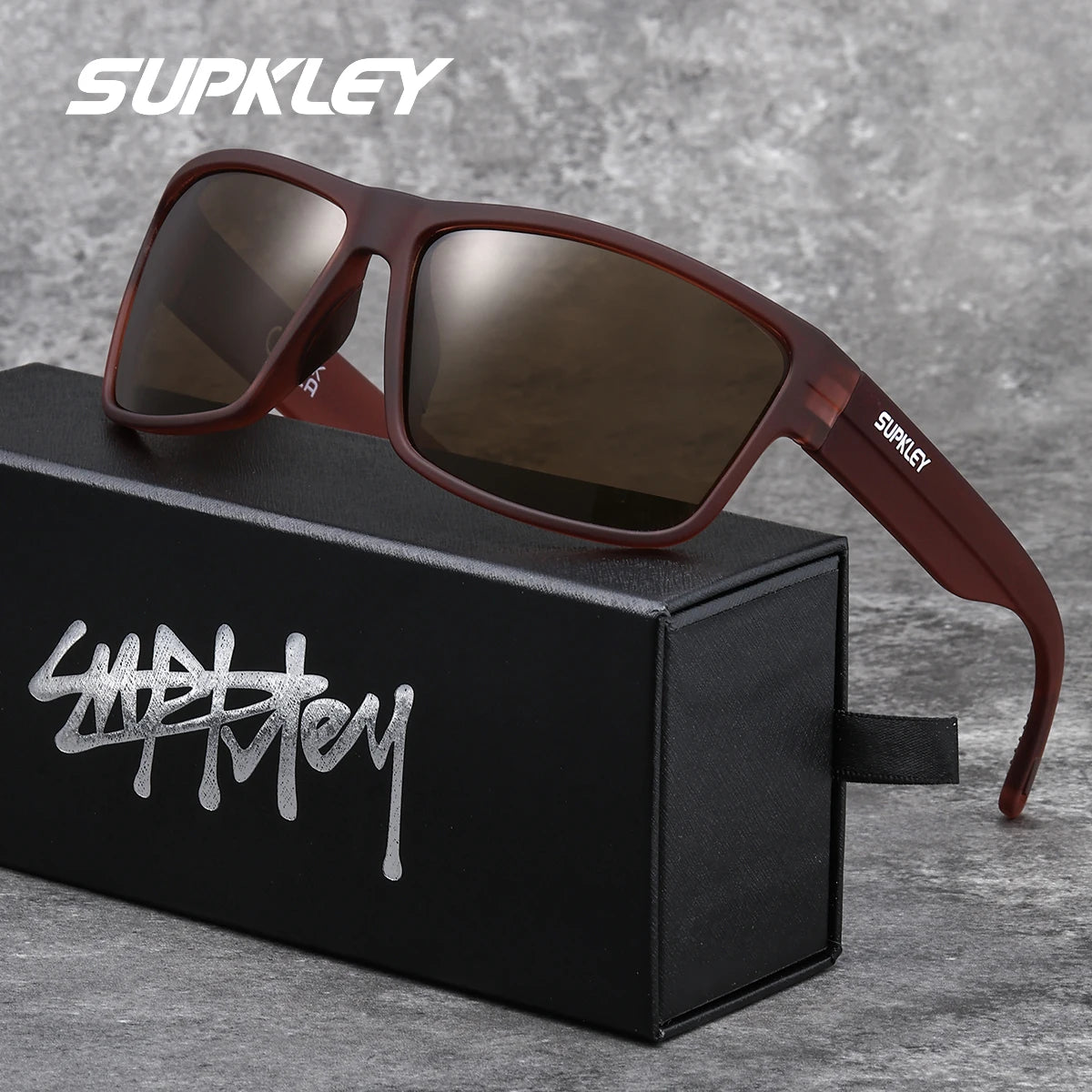 Sonnenbrille Sport Boxy UV400 polarisiert Fahren Wandern trendig