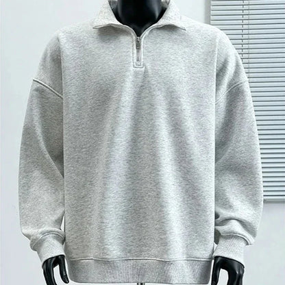 2023 neue Koreanische Mode Halb-reißverschluss Sweatshirts Für Männer Frühling Stehkragen Pullover Hoodies Y2K Vintage Solide trainingsanzug Hombre