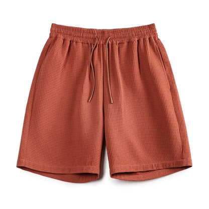 Herren Basketball-Shorts aus Waffelstoff mit elastischer Taille für den Sommer