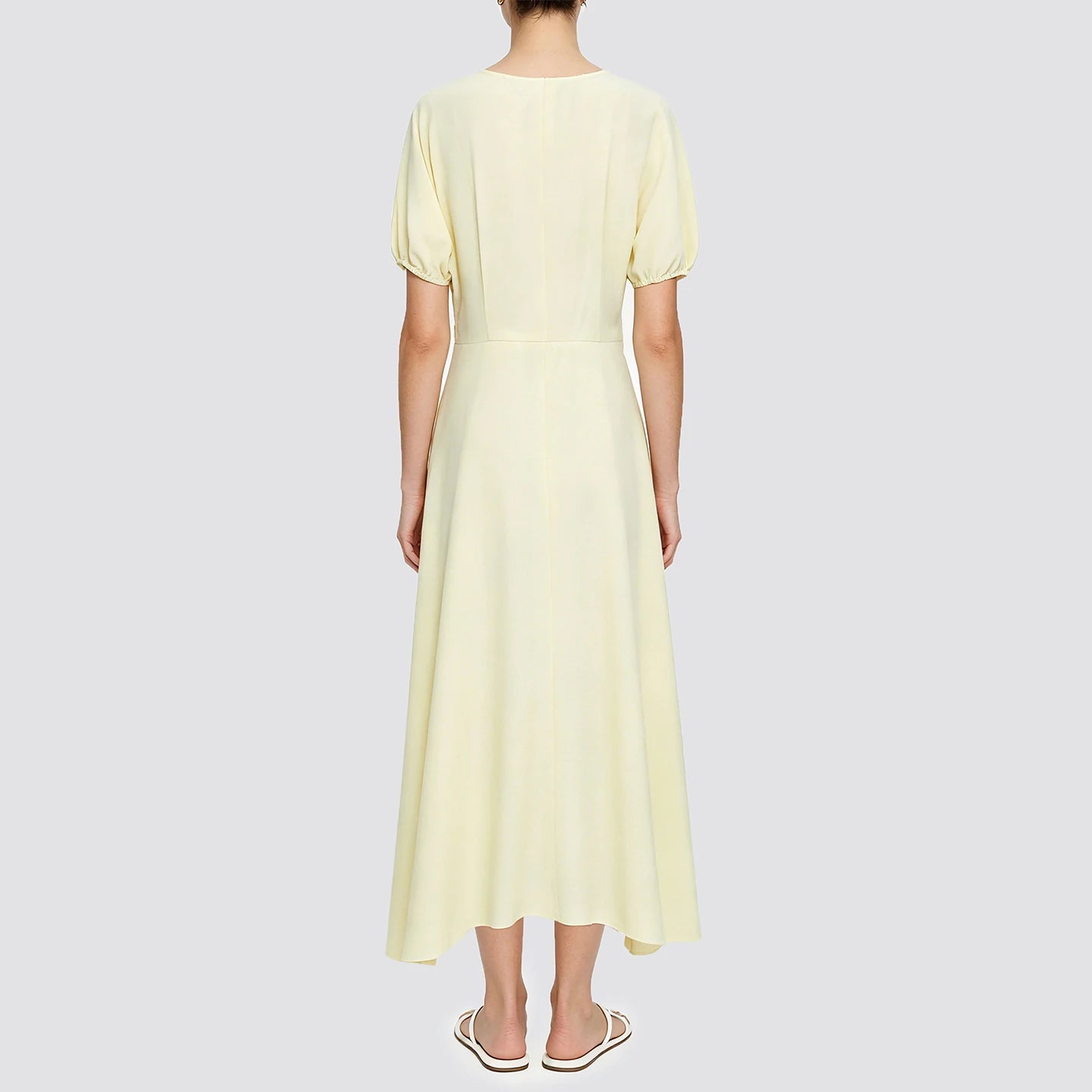 Elegantes Damen Sommerkleid Mit Knopfleiste Tailliertes A Linie Design