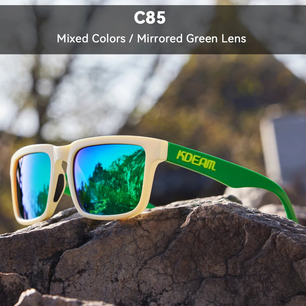 Sonnenbrille polarisiert TR90 Reißverschlussetui Unisex frische Farben