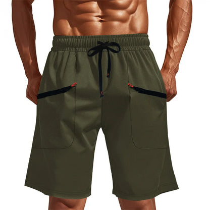 Lässige Herren-Sommershorts mit sportlichem, atmungsaktivem Design – schnelltrocknend und trendig in Uni-Farben