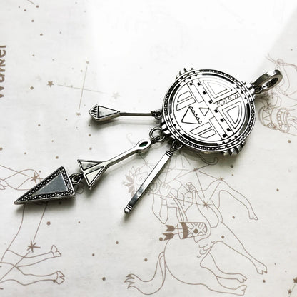 Damen-Charm-Anhänger Amulett magisch Natur Glück aus Sterlingsilber