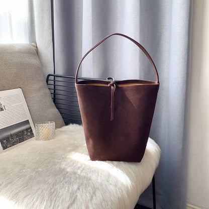 Top Layer Suede Bucket Tote | Große Tasche Aus Kuhleder