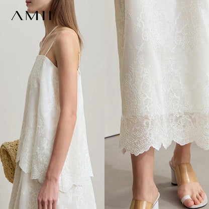 Elegant Sommerkleid Damen Mit Zauberhafter Stickerei