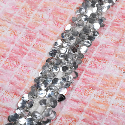 Eleganter Damen-A-Linien-Rock mit hohem Bund und Patchwork-Design im minimalistischen Stil