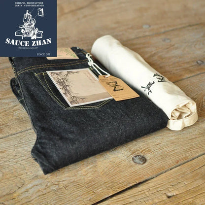 Herren Raw Denim Jeans mit Slub Yarn im Slim Fit Stil