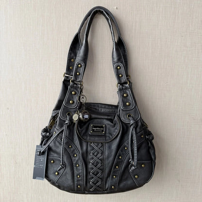 Damen-Top-Handle-Tasche aus PU-Leder mit Telefonfach und mehreren Innenfächern für Alltag und Freizeit