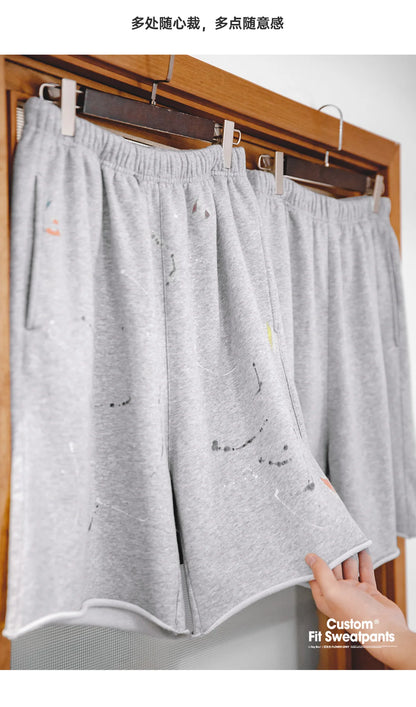 Herren Jogging Shorts in Grau mit elastischer Taille und lässiger Passform