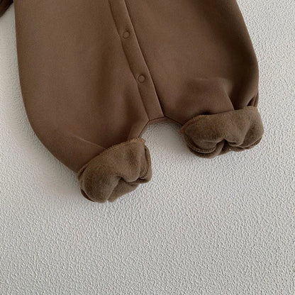 Kleinkind Overall mit Kapuze im Bären-Design für Neugeborene und Babys