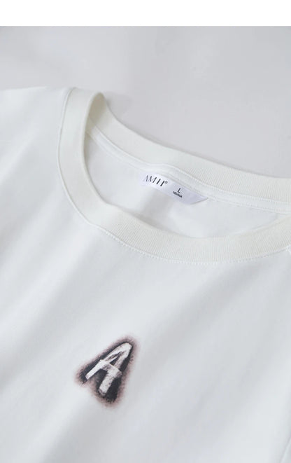 Damen T-Shirts im minimalistischen Stil mit lässigem O-Ausschnitt und Druck