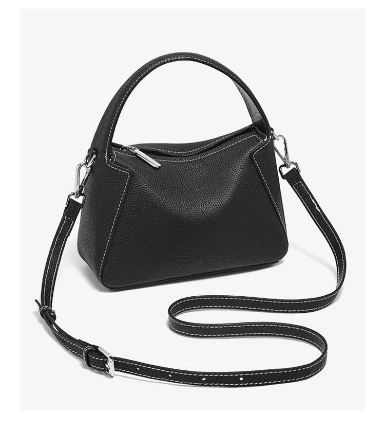Damen-Handtasche aus Rindleder Kompakt Crossbody für Beruf und Alltag Hochwertig Verarbeitet