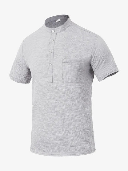 Langarm-Poloshirt für Herren mit Reverskragen – dünnes, vielseitiges Oberteil für Business und Freizeit in Uni-Farben, ideal für den Frühling und Herbst