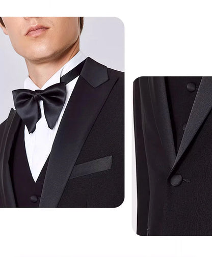 Eleganter Herrenanzug in Grün, Slim Fit, dreiteilig mit Blazer, Weste und Hose – ideal für Hochzeiten und festliche Anlässe.
