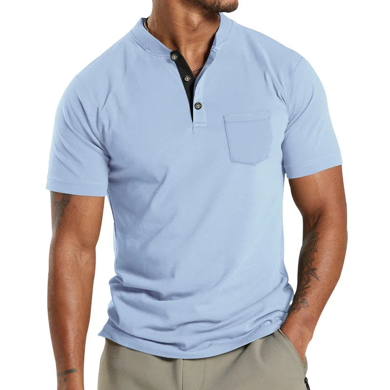 Herren Kurzarm-Poloshirt mit Knopfleiste und Reverskragen – ideal für den Sommer
