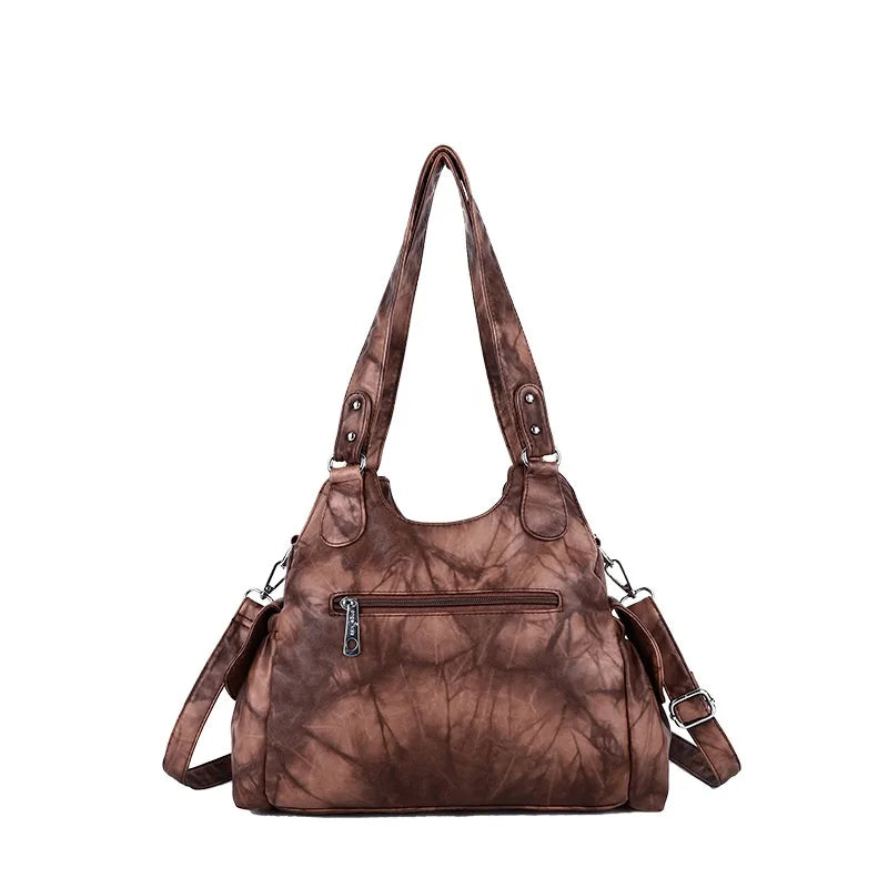 Damen-Handtasche Mit Viel Stauraum Und Mehrfachfächern Aus PU-Leder Für Alltag Und Freizeit