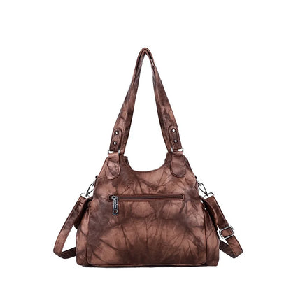 Damen-Handtasche Mit Viel Stauraum Und Mehrfachfächern Aus PU-Leder Für Alltag Und Freizeit