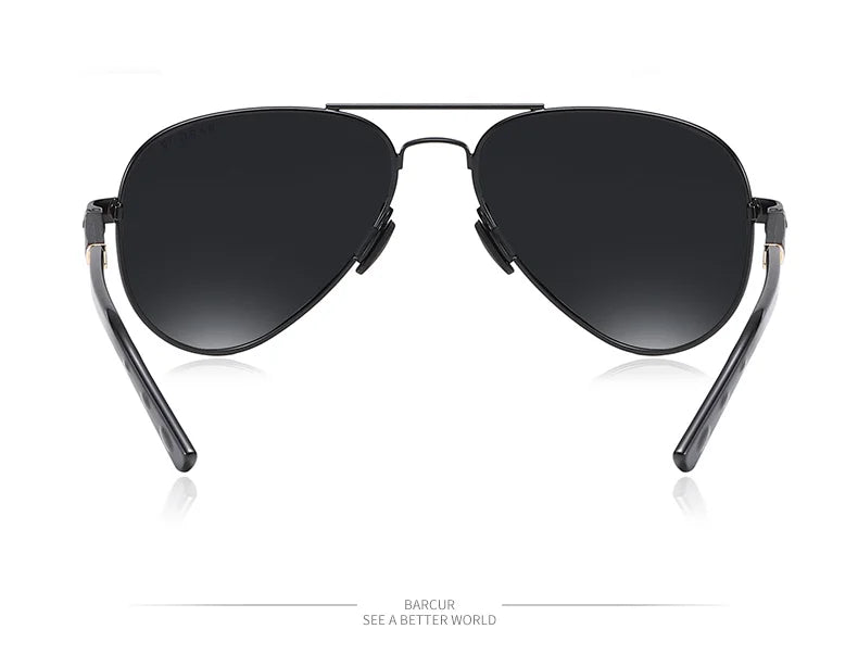Sonnenbrille Pilot Edelstahl polarisiert Spiegel UV400 Herren B