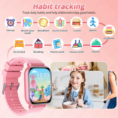LIGE Kinder-Smartwatch für Mädchen und Jungen, Smartwatch im Alter von 3–12 Jahren, Lernspiel für Kinder, Tonaufzeichnung, Audio-Märchenbuch, Kinderuhr