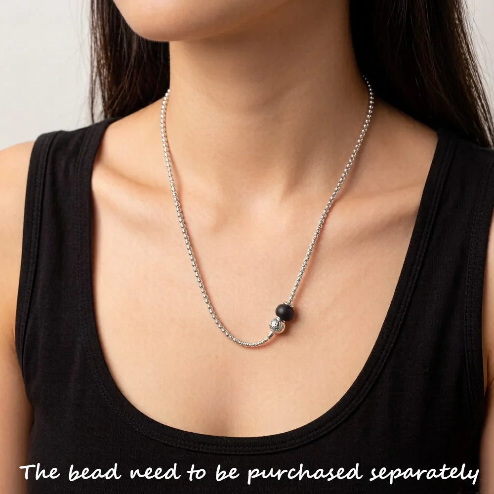 Damen-Halskette Basic Charm-Gliederkette aus Sterlingsilber