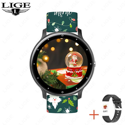 LIGE 2024 Neue Smart Uhr Für Männer Frauen 1,28 "Full Touch Screen Smartwatch Gesundheit Monitor BT Anrufe Smart Uhr weihnachten Strap