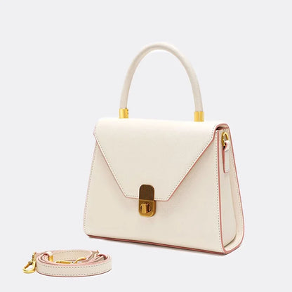 Spaltleder Damen-Handtasche | Unifarbenes Alltagsmodell