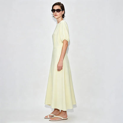 Elegantes Damen Sommerkleid Mit Knopfleiste Tailliertes A Linie Design