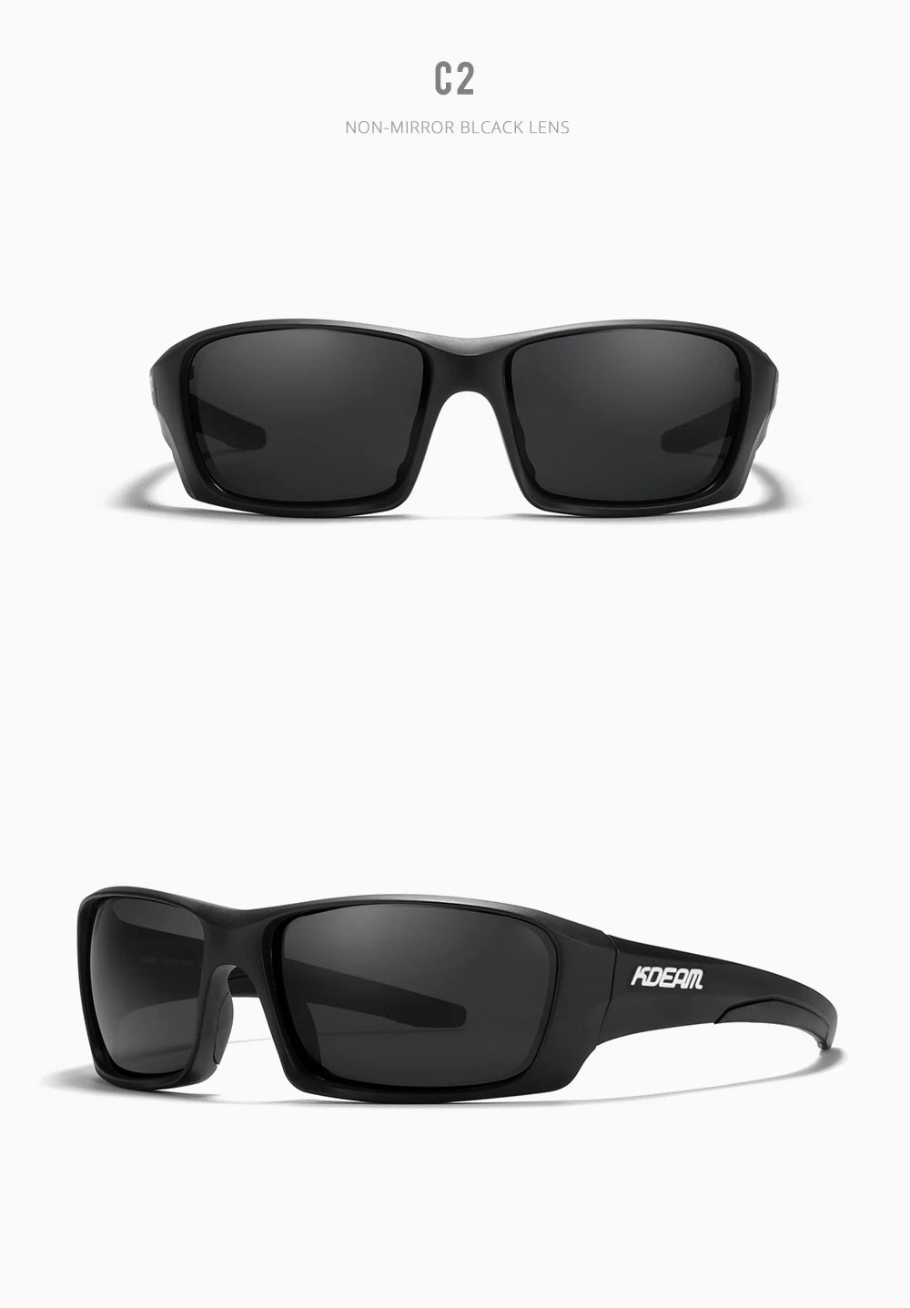 Sonnenbrille Sport TR90 polarisiert Wandern Angeln Reißverschlussetui Herren