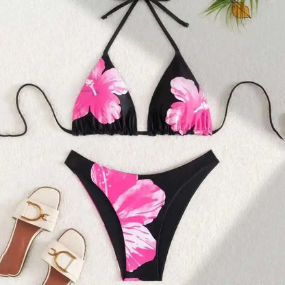 Glamouröses Damen-Bikini-Set mit Push-up-Effekt und glänzendem Design – perfekt für den Strand oder Pool