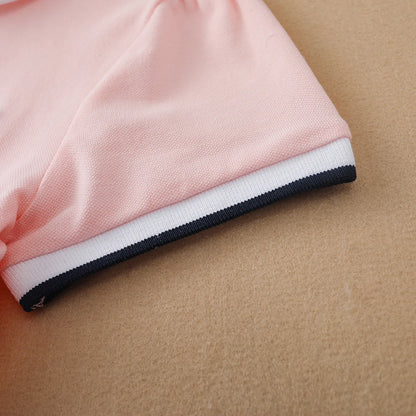 Mädchen Sommer Polos hirt Kurzarm Peter Pan Kragen niedlichen lässigen T-Shirt Kinder Baumwolle Kleidung