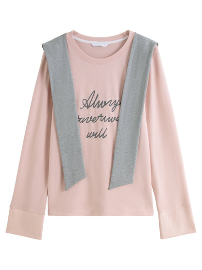 Vielseitiges Damen-T-Shirt mit V-Ausschnitt und langen Ärmeln – lässig und figurbetont für den Frühling