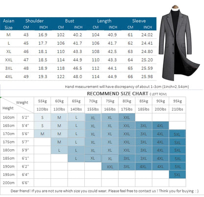 Wollmantel für Herren in Schwarz-Grau – Modern & elegant