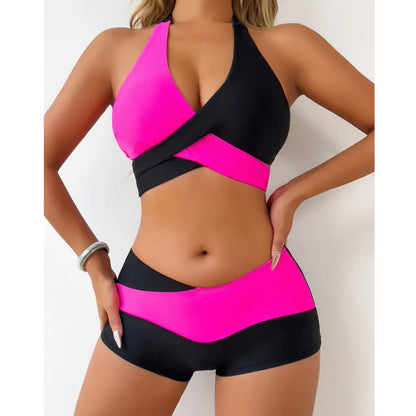 Sexy rotes Bikini-Set mit Push-up-Effekt – ideal für Strand und Pool