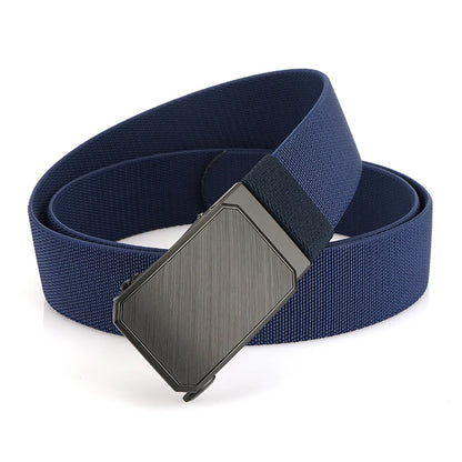 Herren-Gürtel Elastisch mit verstellbarer Passform und Automatische Schnalle aus Nylon 38 Mm Breite