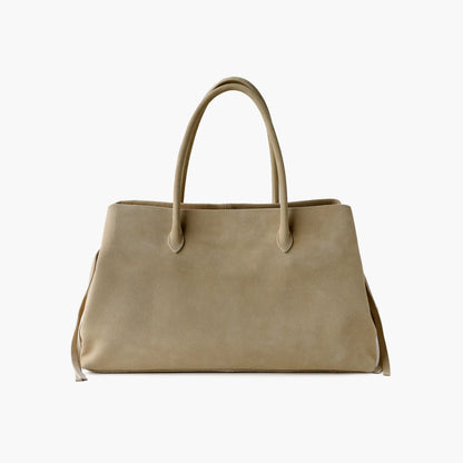 Große Ledertasche Echtes Leder - Wildleder-Details