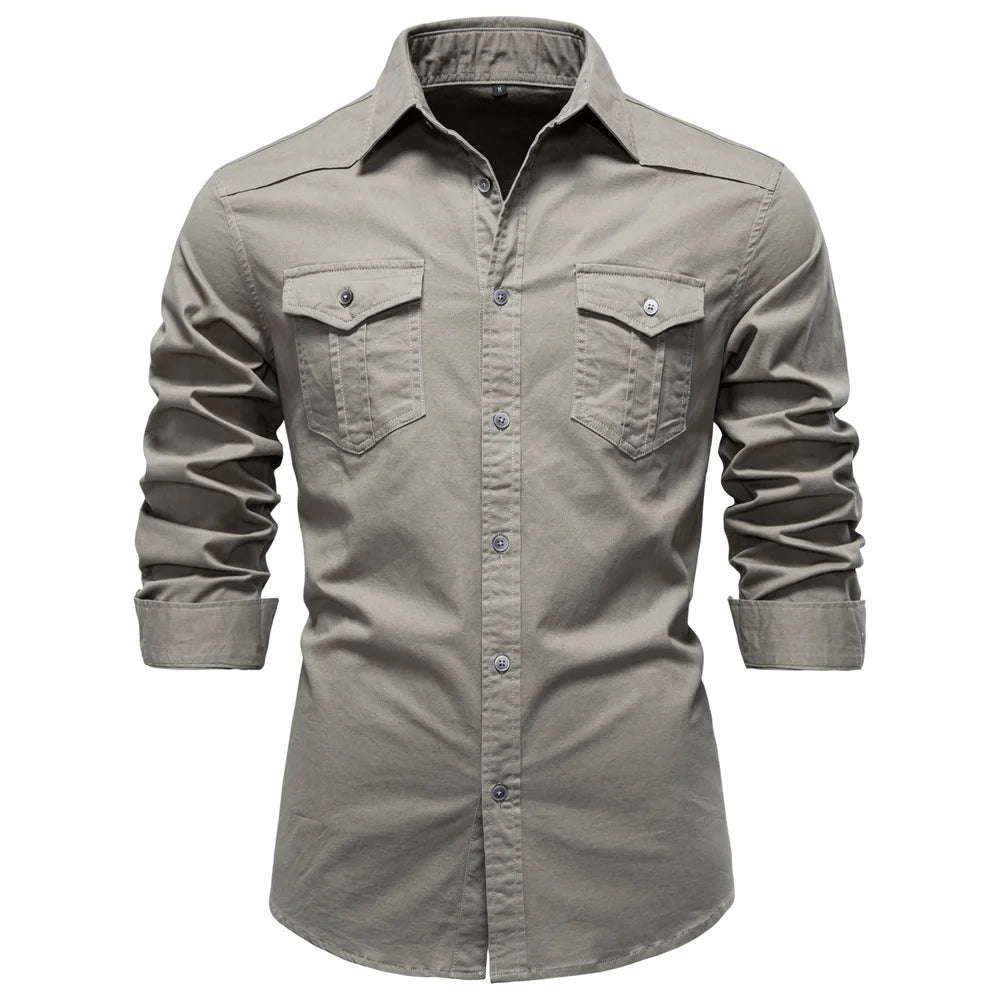 Premium Slim Fit Herrenhemd Aus Weicher Baumwolle Langarm