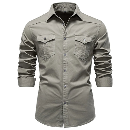 Premium Slim Fit Herrenhemd Aus Weicher Baumwolle Langarm