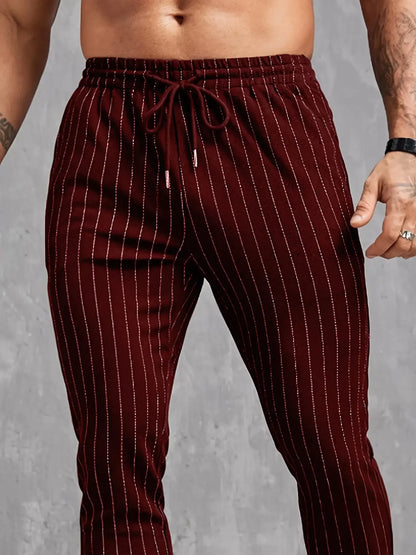 Neue Herren-Freizeithose mit gestreiften Taschen für Frühling und Sommer