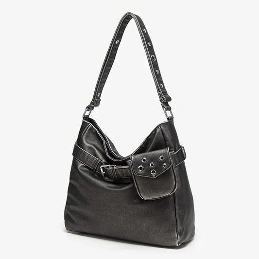Damen-Schultertasche Vielseitig Geeignet für Alltag in stilvoller Form aus weichem Leder