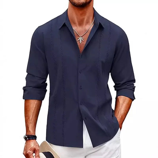 Herren-Sommer-T-Shirt mit Stehkragen und Knopfleiste – schlichtes, kurzärmeliges Design