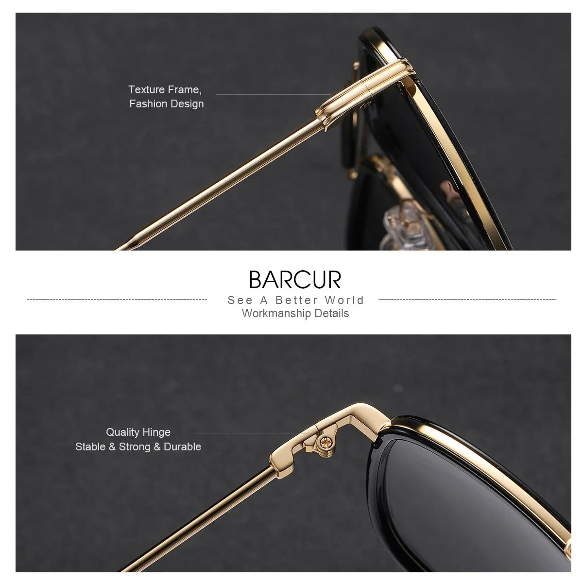 Sonnenbrille quadratisch Luxus Farbverlauf polarisiert Spiegel Herren