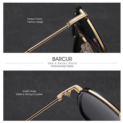 Sonnenbrille quadratisch Luxus Farbverlauf polarisiert Spiegel Herren