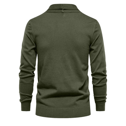 Baumwolle Strickjacke für Männer Qualität Herren Pullover Mode Turn Down Kragen Strick pullover für Männer