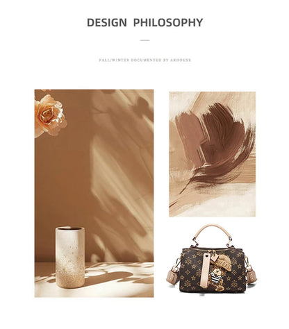 Damen-Handtasche Crossbody mit verstellbarem Tragegurt aus Kunstleder für Büro und Freizeit