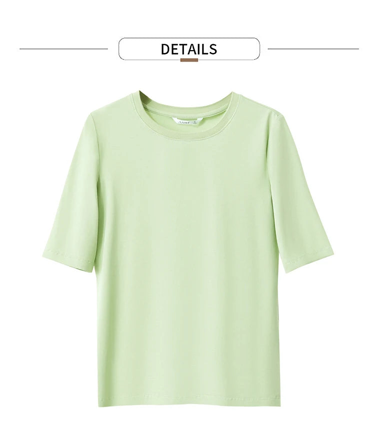 Damen T-Shirts aus neuer Baumwolle mit halben Ärmeln für das Büro