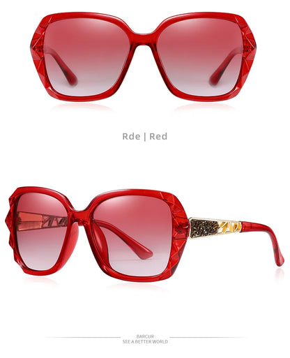 Damen-Sonnenbrille elegant Design Farbverlauf polarisiert UV400