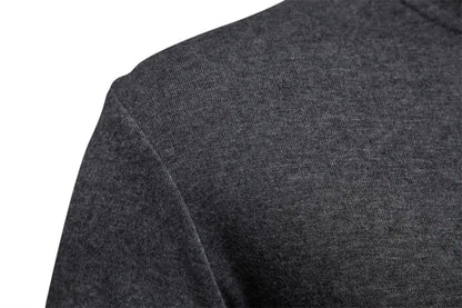 Herren T-Shirt mit hohem Kragen für lässige Herbst- und Wintermode