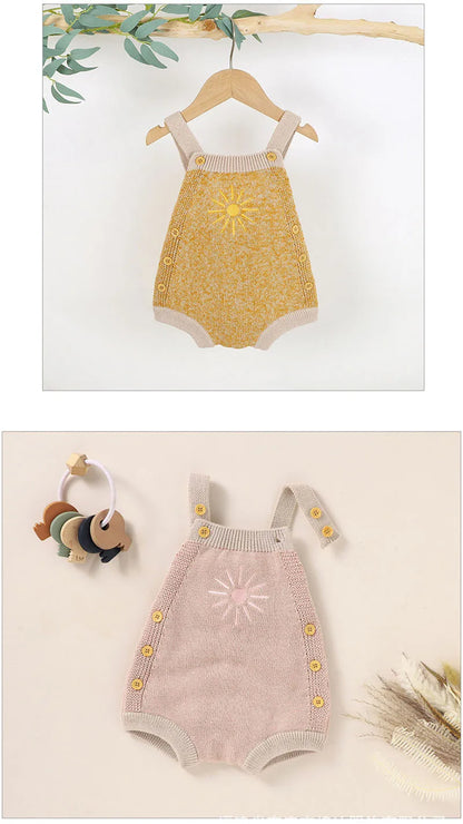 Baby Overall mit Sonnenblumen-Muster für Mädchen im Koreanischen Stil