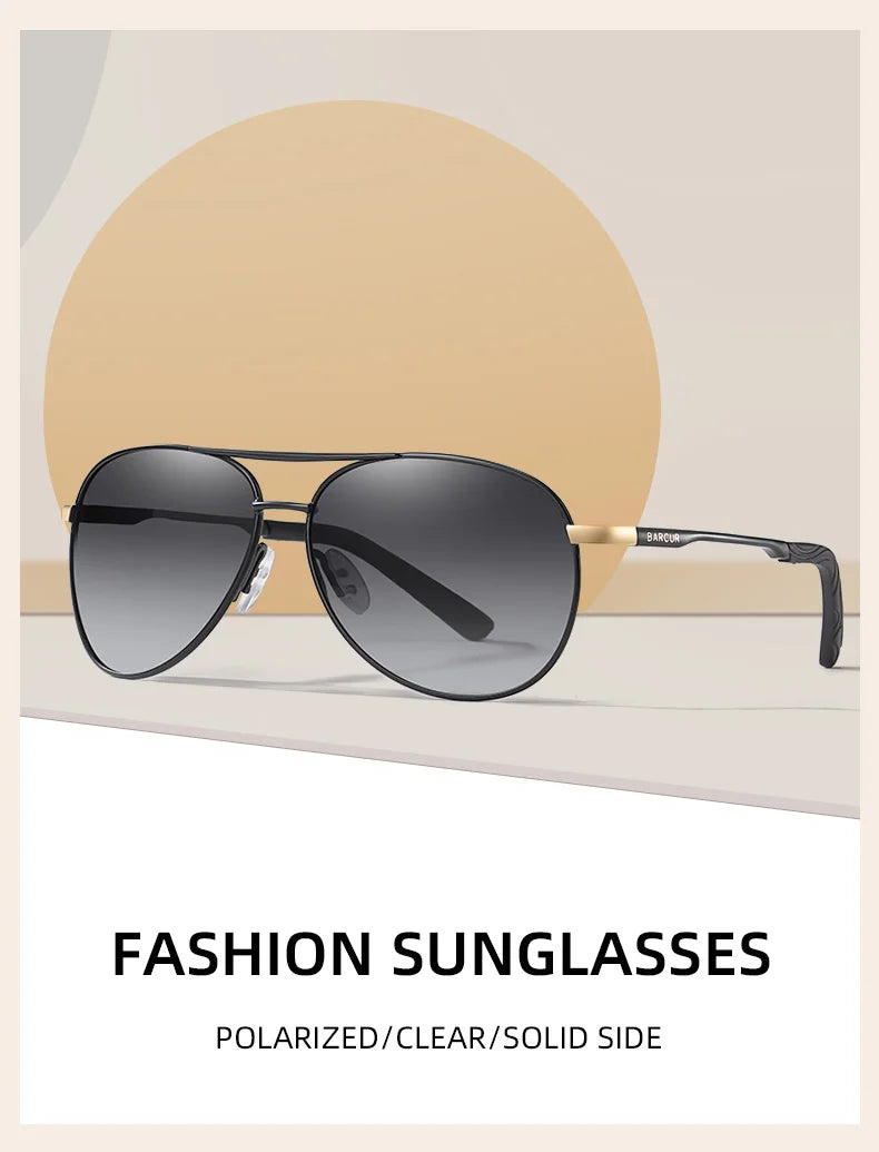 Damen-Sonnenbrille oval Edelstahl Pilot Farbverlauf polarisiert Spiegel